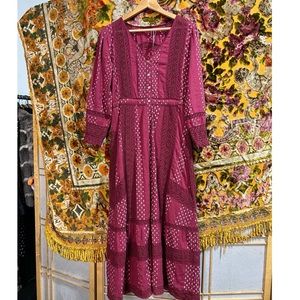 Love shack fancy burgundy dress